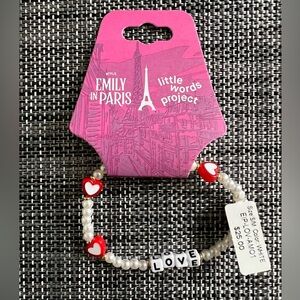 New Girls "Emily In Paris" White &Red Love ❤️ Bracelet